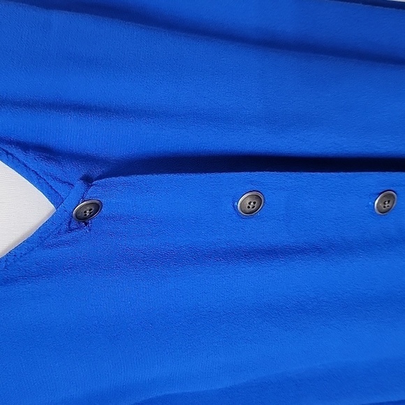 Madewell Size L Royal Blue Lakeshore Button-Back Shift Dress, Sleeveless, GUC - Picture 5 of 13